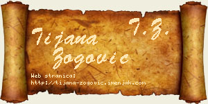 Tijana Zogović vizit kartica